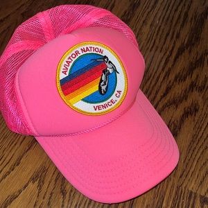 brand new aviator nation hot pink hat